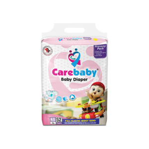 Leather and Kids Carebaby newborn economy pack baby diapers with full elastic waist band and umbilical cord cutout