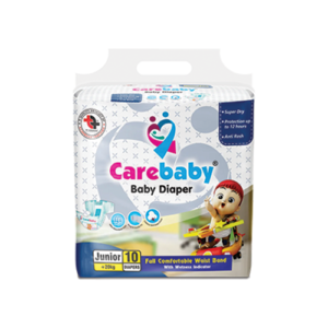 Leather and Kids Carebaby Junior 10 count baby diapers with comfortable waist band