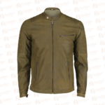 Men's Olive Green Leather Jacket