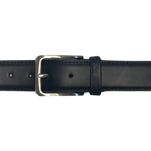 Black Leather Belt (Cover) Classic Black Formal Leather Belt - Image 1