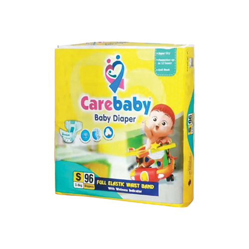 Carebaby Baby Diaper – Full Elastic Waist Band Small, 96 Pcs Carebaby Baby Diaper size s 3-6kg 96 count pack available at Leather and Kid