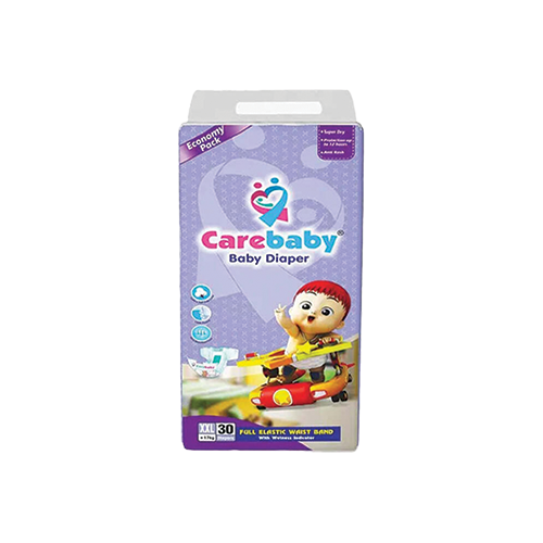 Carebaby Baby Diaper – Full Elastic Waist Band Economy Pack XXL, 30 Pcs Carebaby Baby Diaper size xxl economy pack 30 count pack available at Leather and Kid