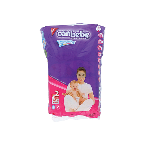 Canbebe Comfort Dry diapers size 2 3-6kg pack available at Leather and Kid