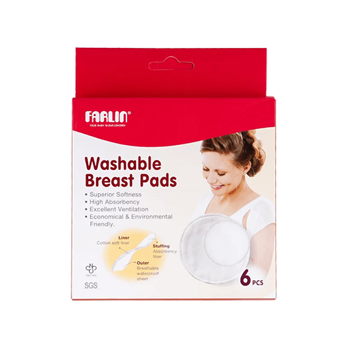 Leather and Kids Farlin washable breast pads box, 6 pieces