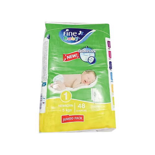 Fine Baby newborn diapers size 1 jumbo pack up to 5kg 48 count pack available at Leather and Kid