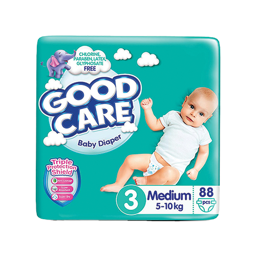 Good Care Baby Diaper size 3 medium 5-10kg 88 count pack available at Leather and Kid