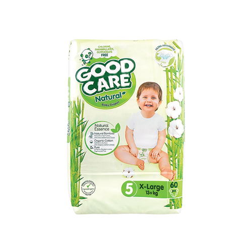 Good Care Natural Baby Diaper size 5 x-large 13+kg 60 count pack available at Leather and Kid