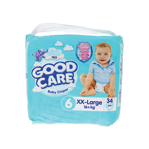 Good Care Baby Diaper size 6 xx-large 16+kg 34 count pack available at Leather and Kid