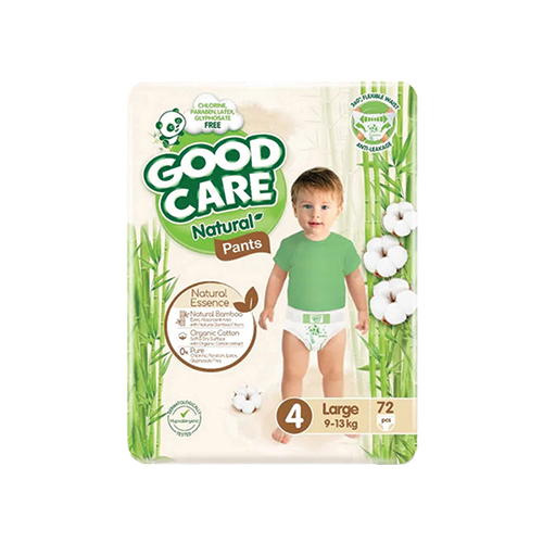 Good Care Natural Pants diapers size 4 large 9-13kg 72 count pack available at Leather and Kid