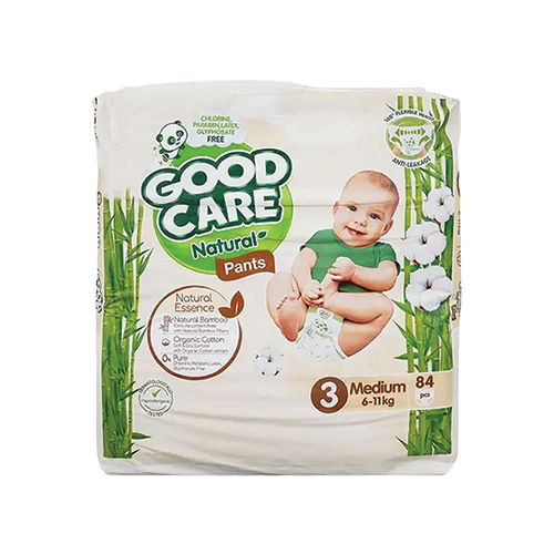 Good Care Natural Pants diapers size 3 medium 6-11kg 84 count pack available at Leather and Kid