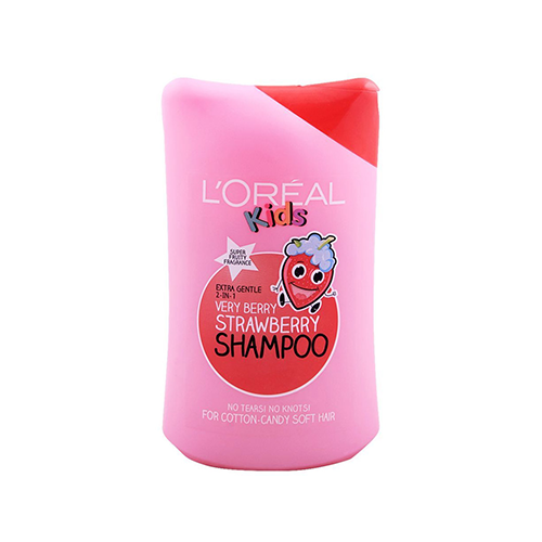 Leather and Kids L'Oréal pink kids very berry strawberry shampoo bottle