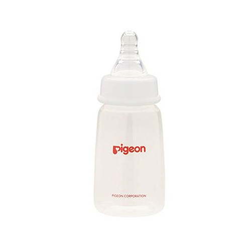 Pigeon clear baby feeding bottle with white cap – Leather and Kids