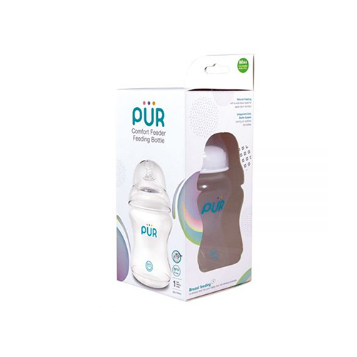 Pur Comfort Feeder baby feeding bottle box, wide neck – Leather and Kids