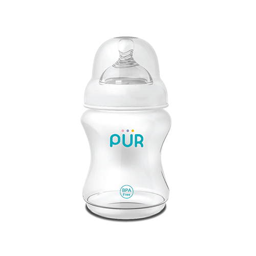 Pur clear wide-neck baby feeding bottle, BPA-free – Leather and Kids