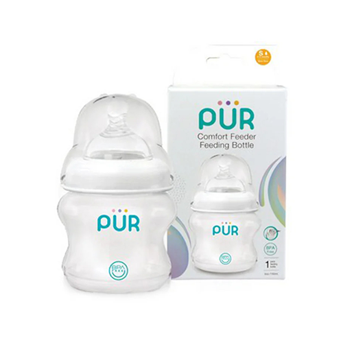 Pur Comfort Feeder baby bottle with box, small size, BPA-free – Leather and Kids