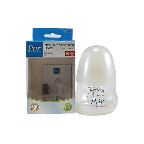 Pur New Born Wide Neck baby feeding bottle box, 150ml – Leather and Kids